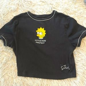 Little Miss Perfect Simpsons Cropped shirt